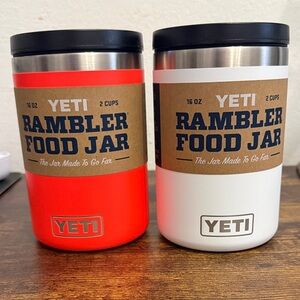 Yeti Rambler Food Jars in Red and White